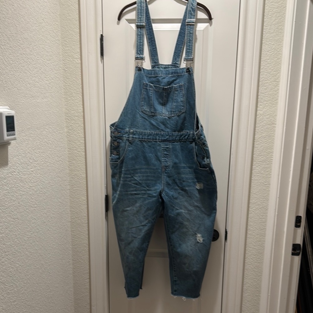 City Chic Blue Denim Overalls